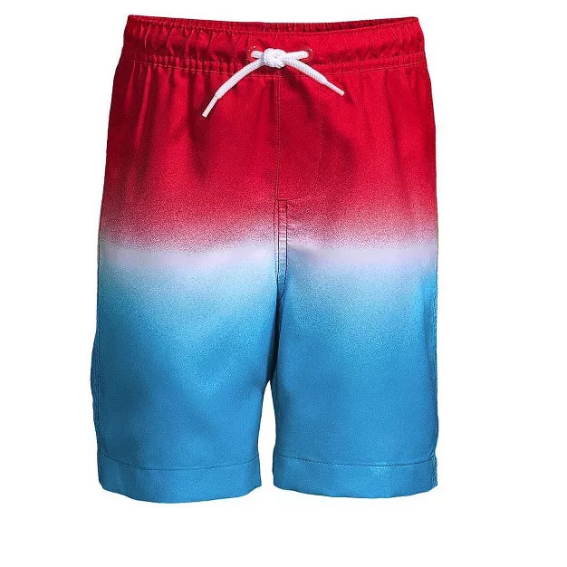 Lands' End Boys Slim Printed Swim Trunks | Target