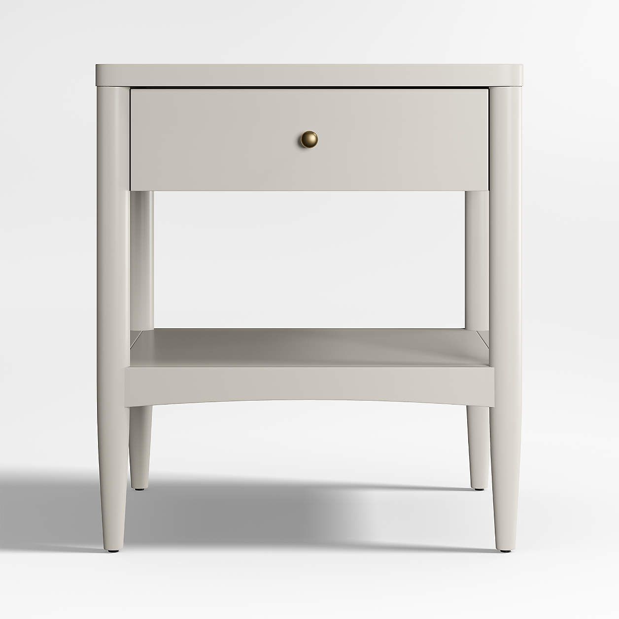 Hampshire White Wood Kids Nightstand with Drawer + Reviews | Crate & Kids | Crate & Barrel