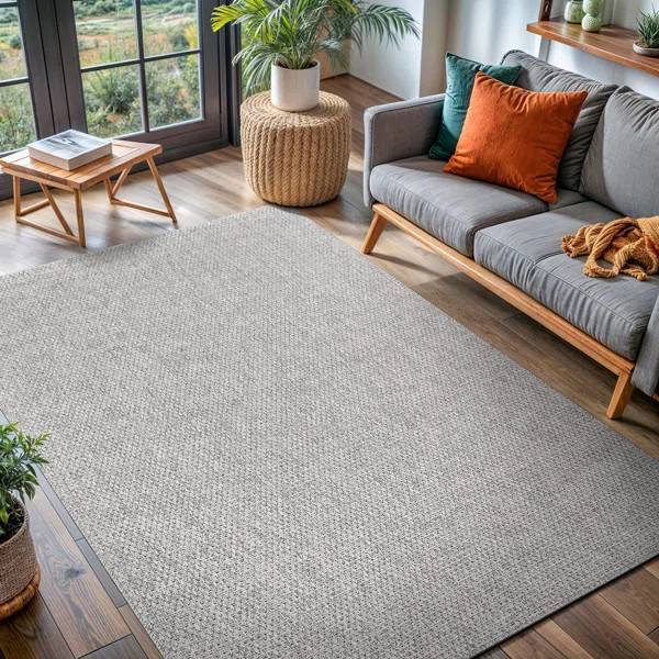 Kinsella Easy Jute Natural Indoor Outdoor Area Rug | Wayfair North America