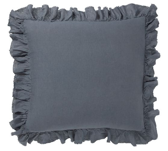 Belgian Flax Linen Fringe Ruffle Sham | Pottery Barn (US)