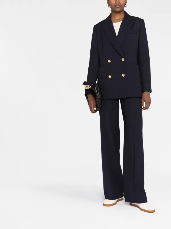 double-breasted twill blazer | Farfetch Global