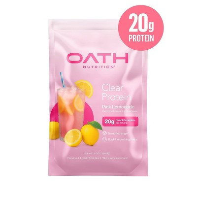 Oath Nutrition Single Serve Tray Sunrise Protein Powder - Pink Lemonade - Whey - 20g Protein | Target