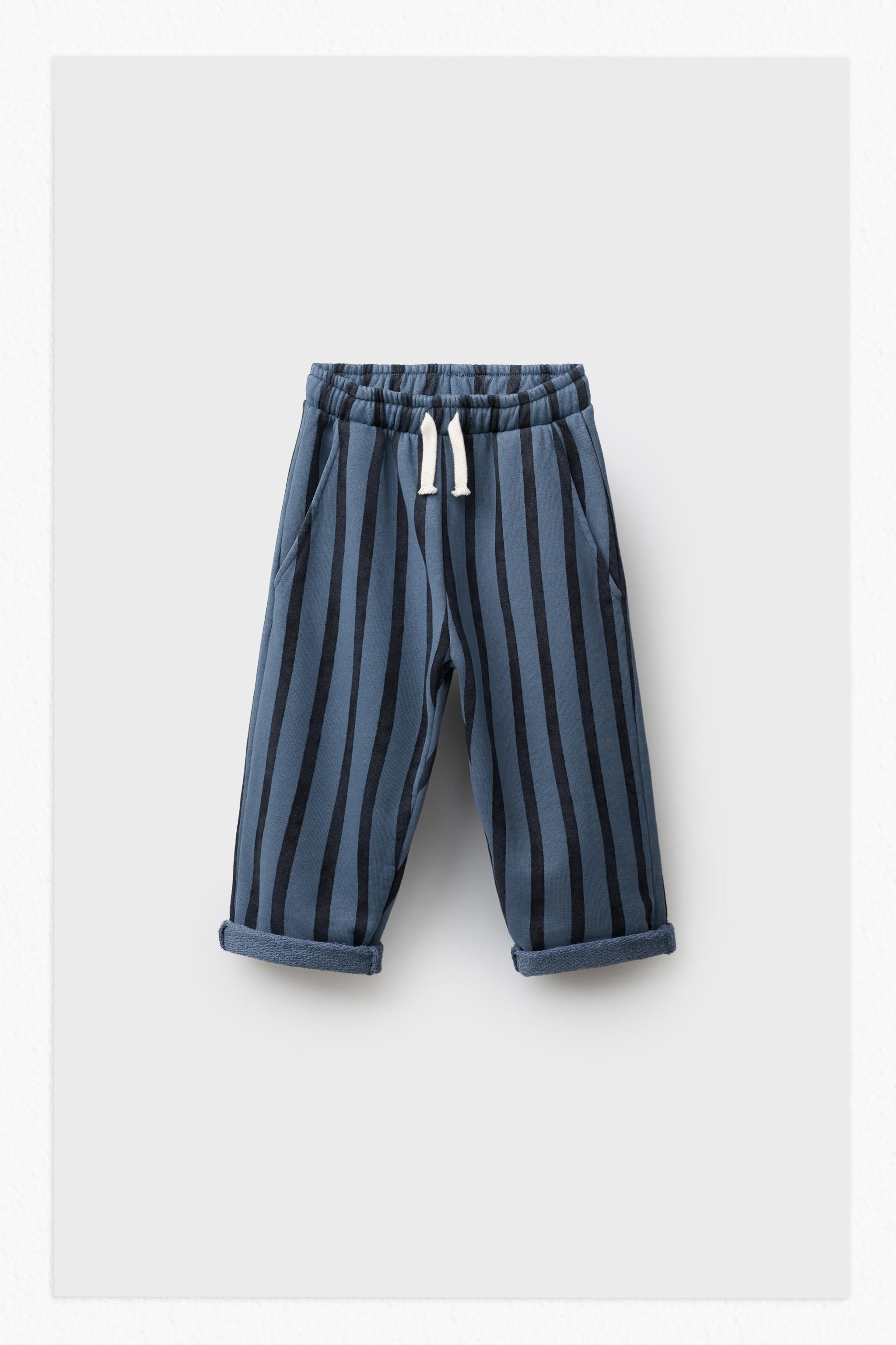 STRIPED BAGGY PLUSH PANTS | Zara US