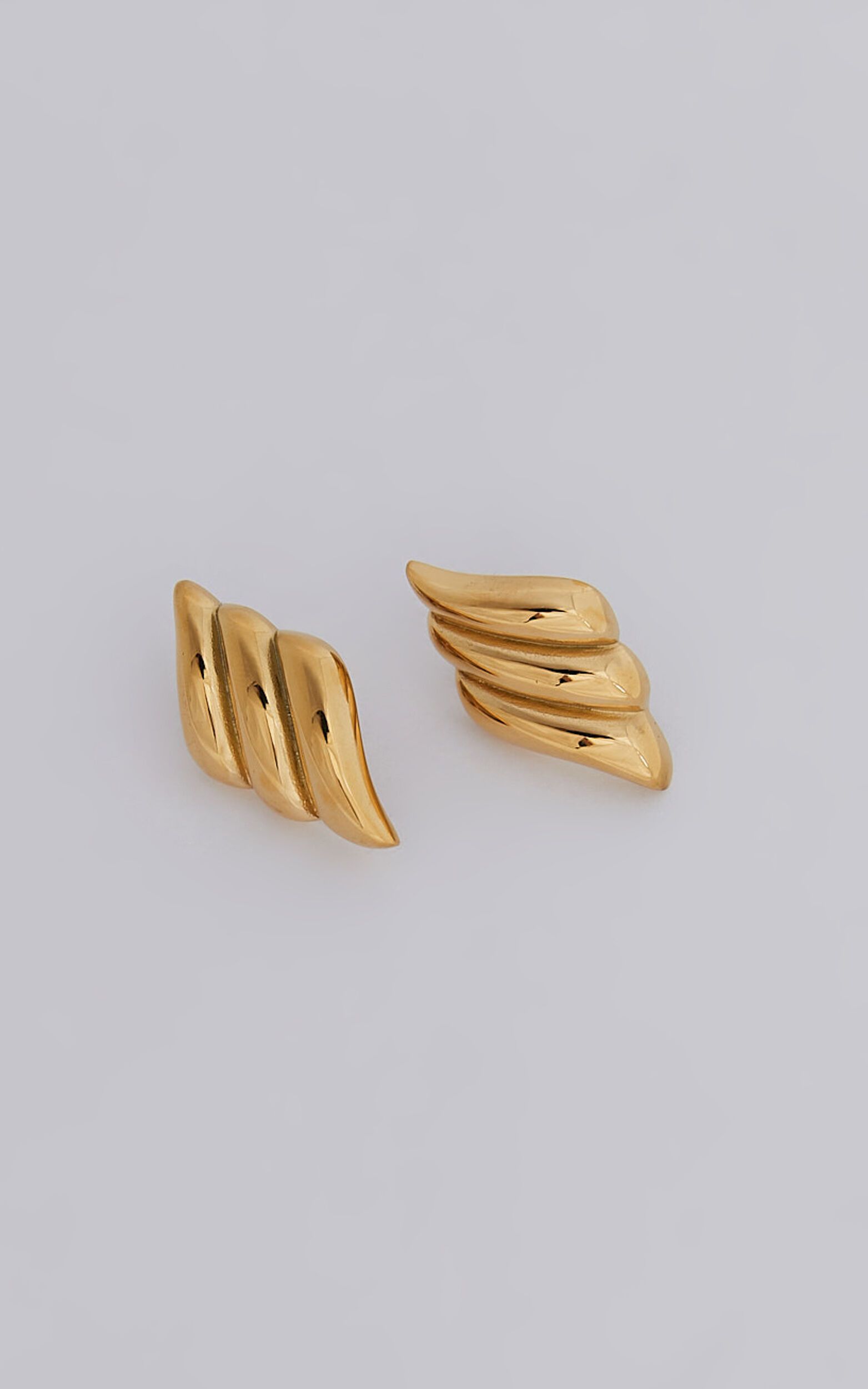 Becky Earrings - Asymmetric Croissant Earrings in Gold | Showpo (US, UK & Europe)