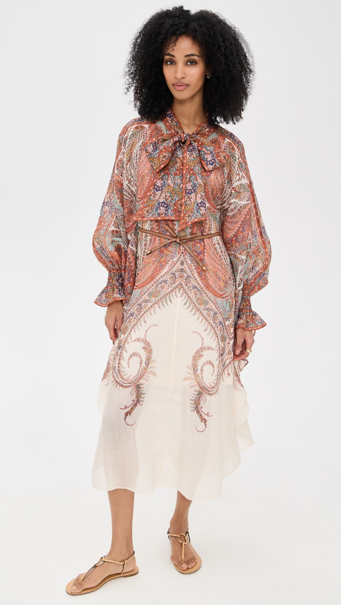 Rhiannon Tie Neck Midi Dress | Shopbop