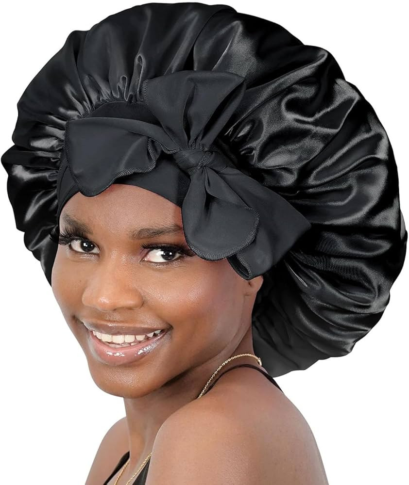 BONNET QUEEN Silk Bonnet for Sleeping Women Satin Bonnet Hair Bonnet Night Sleep Cap Scarf wrap f... | Amazon (US)