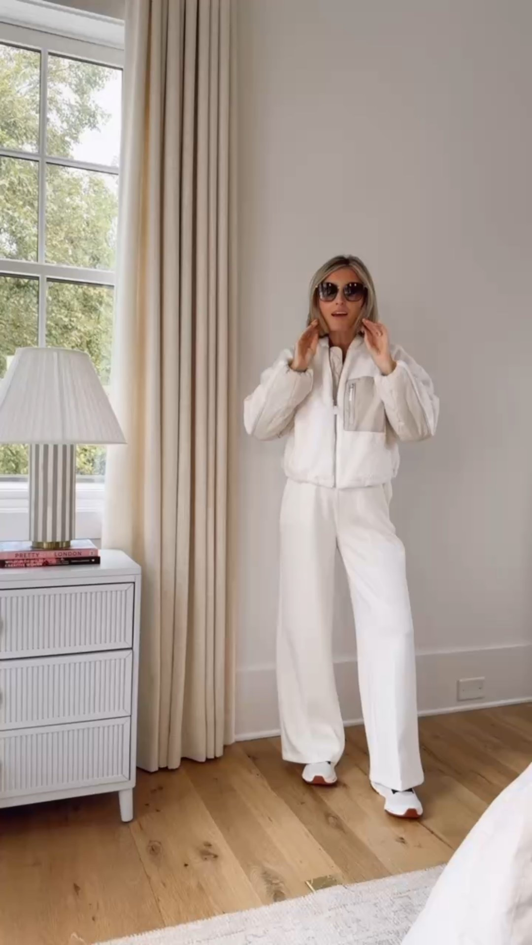 I love this Target fleece jacket (mixed-media for texture + interest) paired with Target wide-leg pants for an elevated, cozy monochromatic fall outfit. On sale today. Wearing Medium in the jacket and Medium in the pants to accommodate the bump—comfy, bump-friendly, and easy to dress up with sneakers or boots. Loverly Grey,Target fleece jacket, mixed media fleece, Target wide leg pants, monochromatic fall outfit, fall loungewear set, bump friendly outfit, pregnancy friendly pants, cozy fall look, Target fall fashion.

#LTKFindsUnder50 #LTKSeasonal #LTKStyleTip