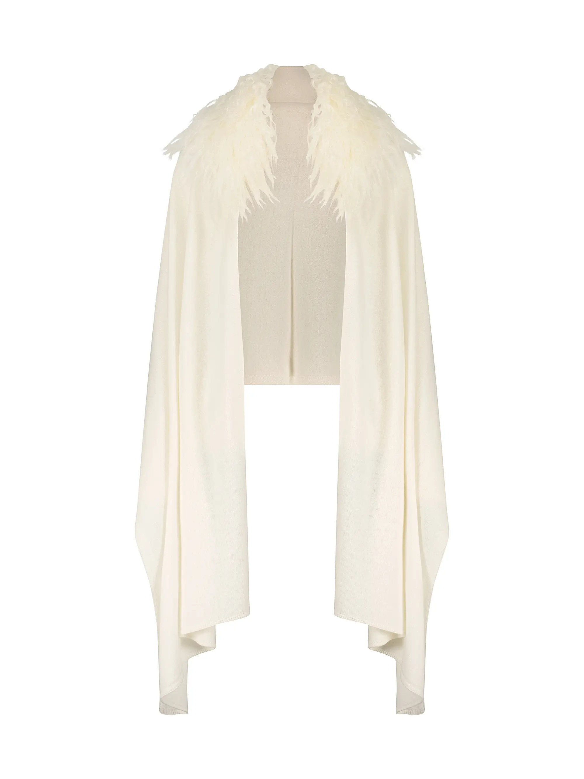 Stole with Select Mongolian Lamb Trim | Saks Fifth Avenue