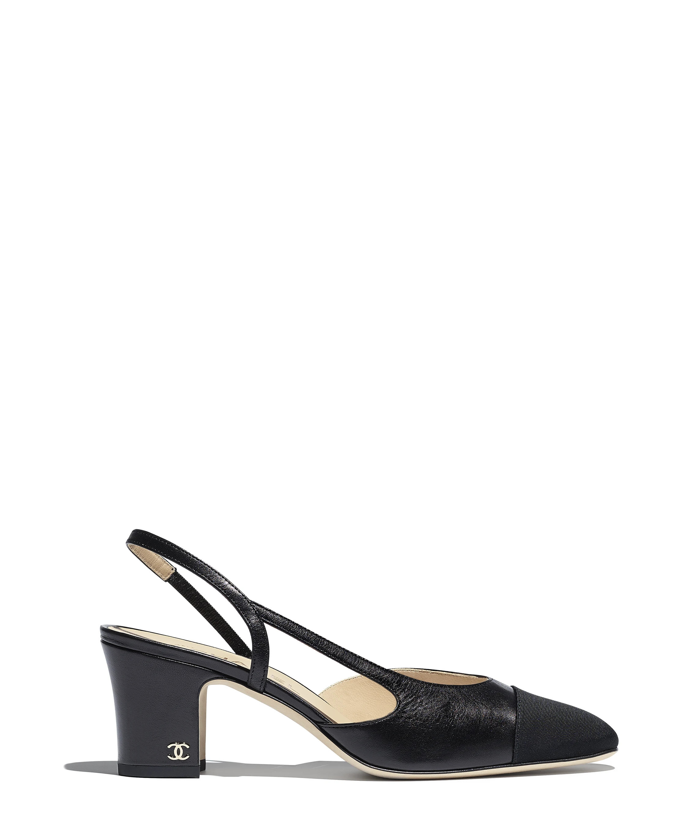 Slingbacks

            
		Goatskin & Grosgrain
	
		Black | Chanel, Inc. (US)