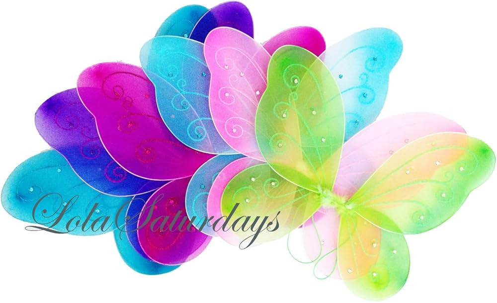 LOLASATURDAYS- Fairy Wings, Butterfly Wings, Fairy Wings Kids, Fairy Costume, Alas, Tinkerbell Wi... | Amazon (US)
