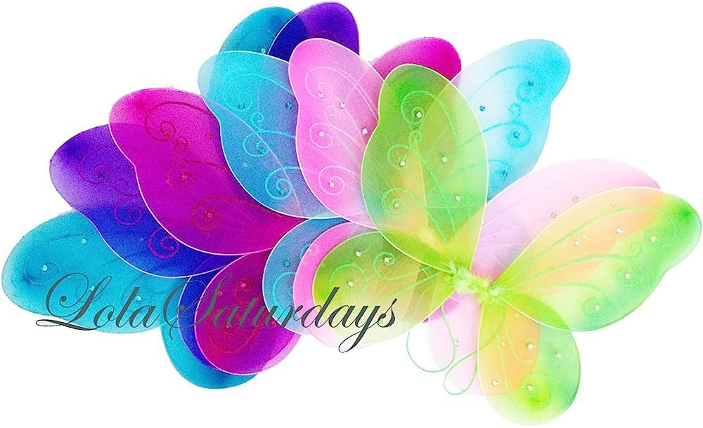 LOLASATURDAYS- Fairy Wings, Butterfly Wings, Fairy Wings Kids, Fairy Costume, Alas, Tinkerbell Wi... | Amazon (US)
