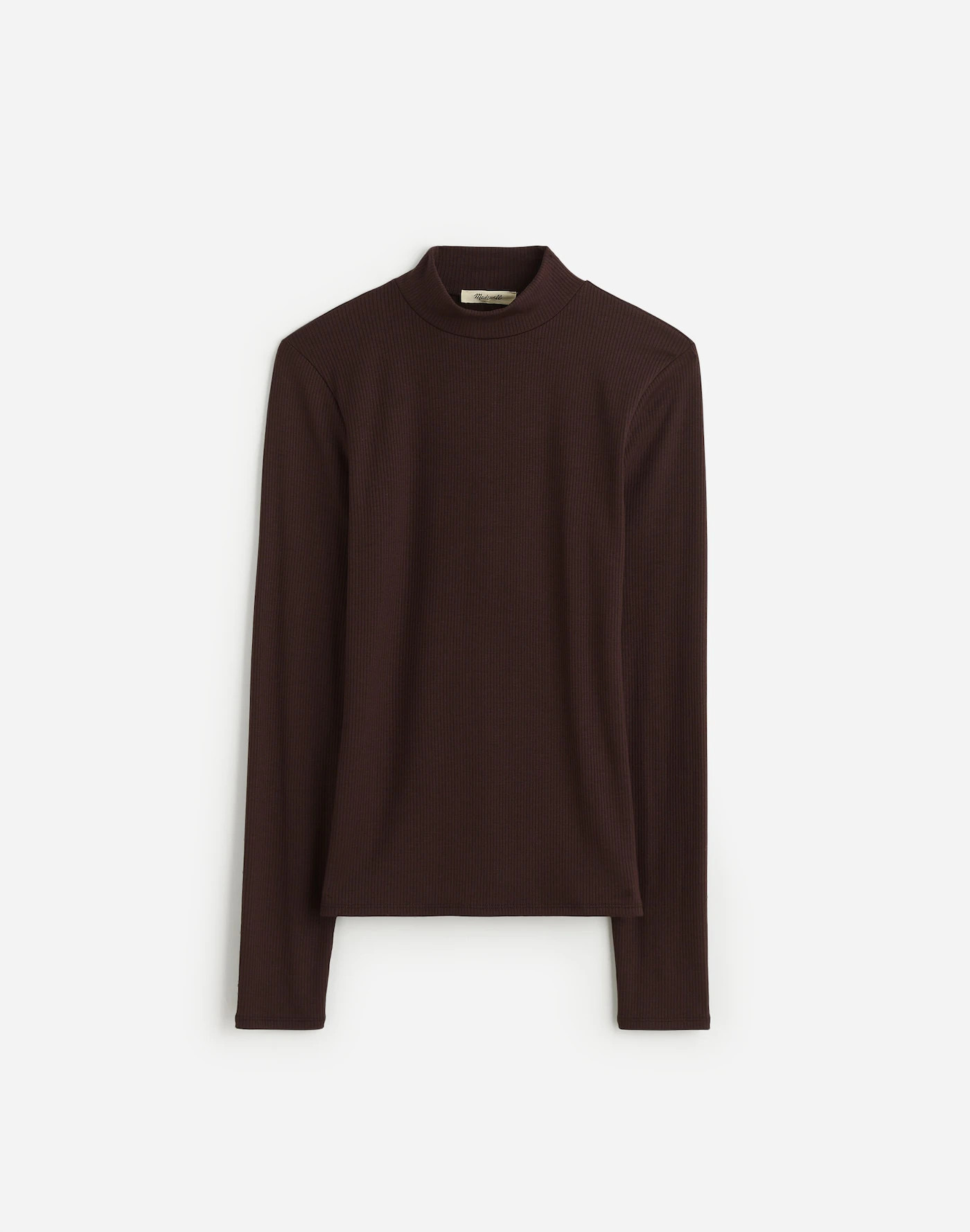 Drapey Rib Long-Sleeve Mockneck Top | Madewell | Madewell