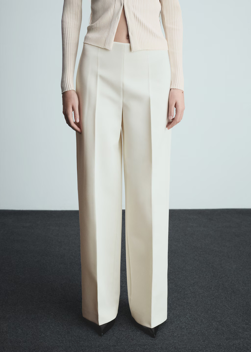 Wideleg pleated pants - Women | MANGO USA | Mango (US/MX/AU)
