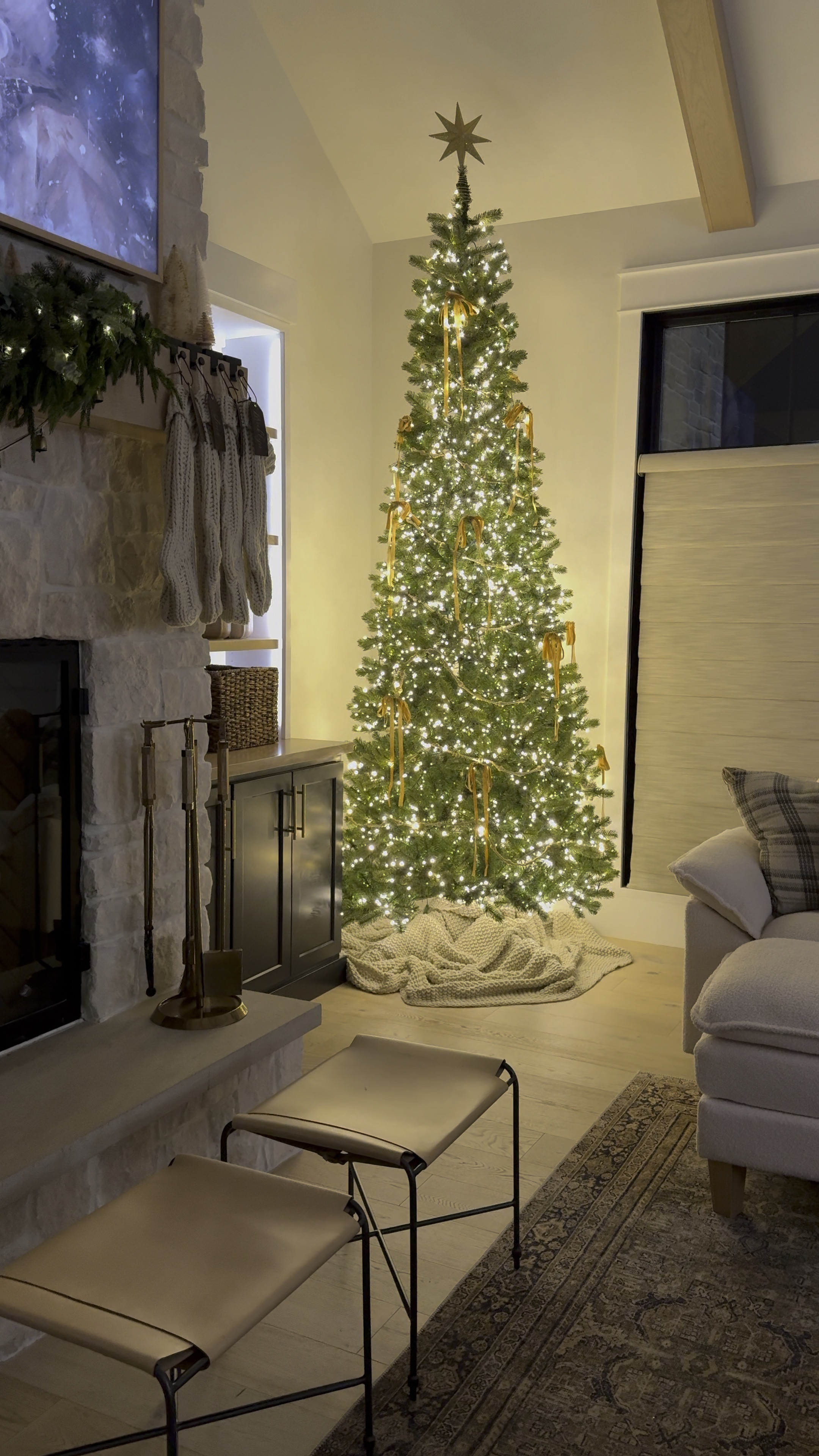 Added color changing led twinkle lights to my existing tree. Game changer 
*this is a 12 ft tree and I added 8 boxes 

#LTKSeasonal #LTKGiftGuide #LTKHoliday