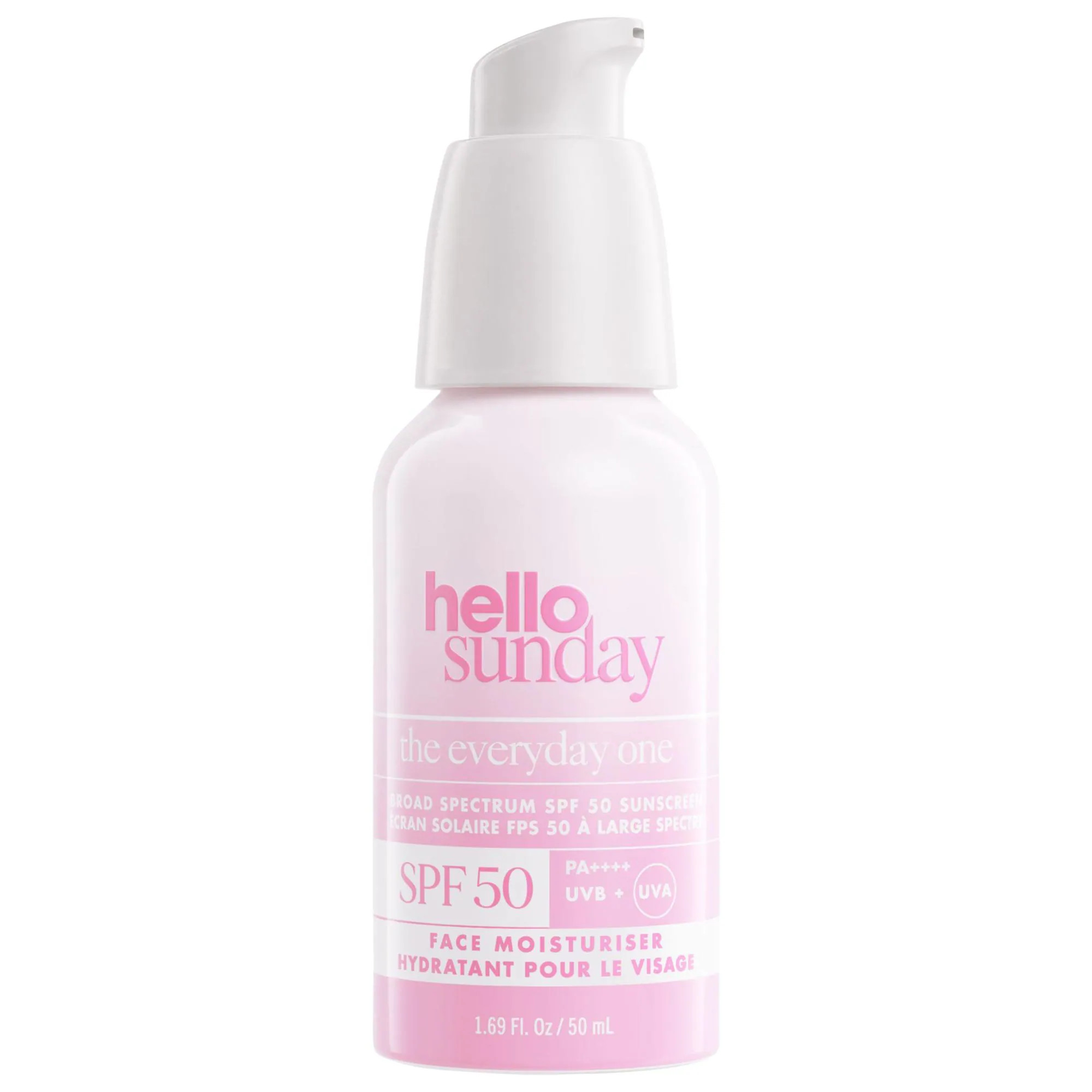 Hello Sunday The Everyday One SPF 50 Face Sunscreen Moisturizer with Hyaluronic Acid 1.69 oz / 50 ml | Sephora (US)