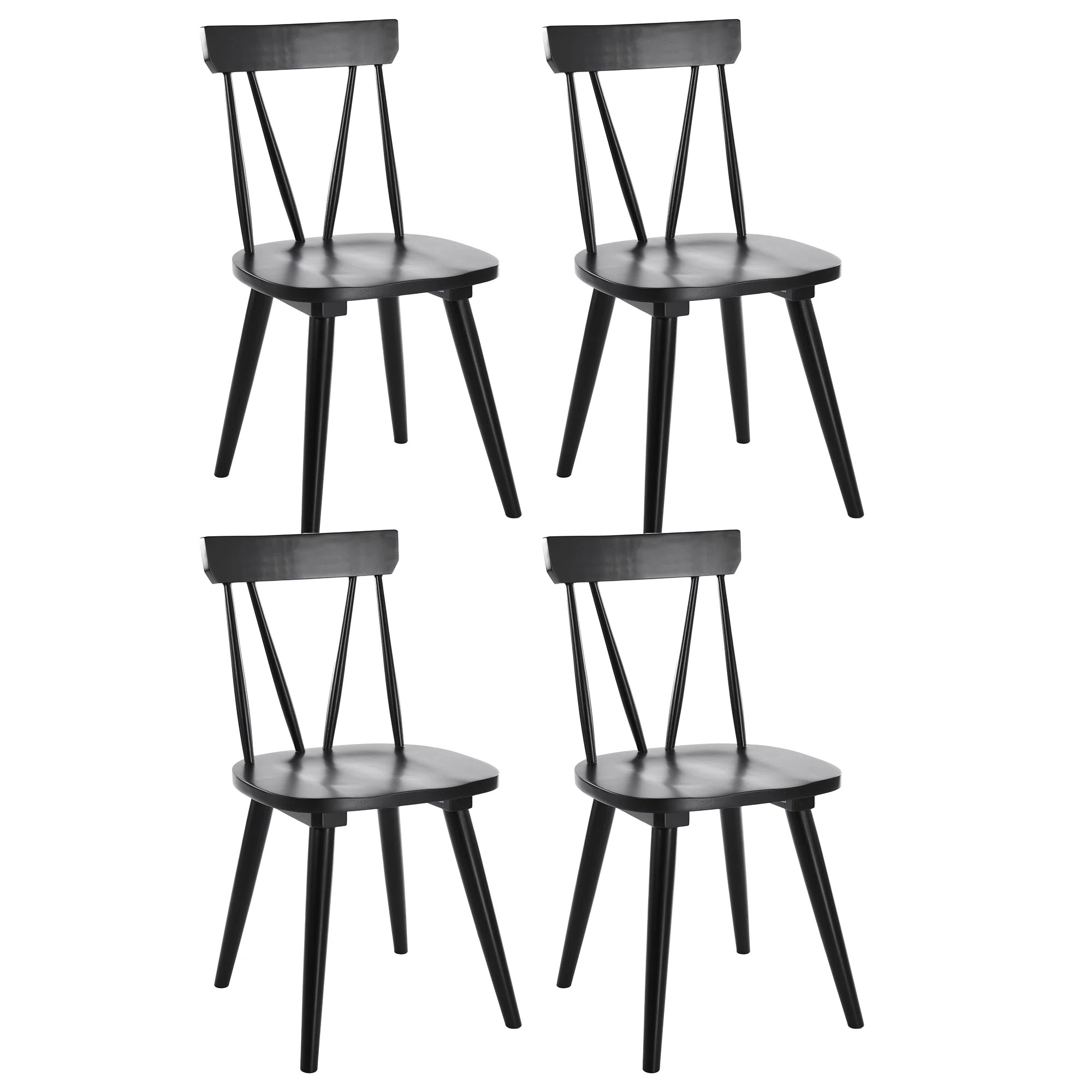 Wade Logan® Brendi 17" Wide Farmhouse Wood Slat Back Modern Dining Chairs & Reviews | Wayfair | Wayfair North America