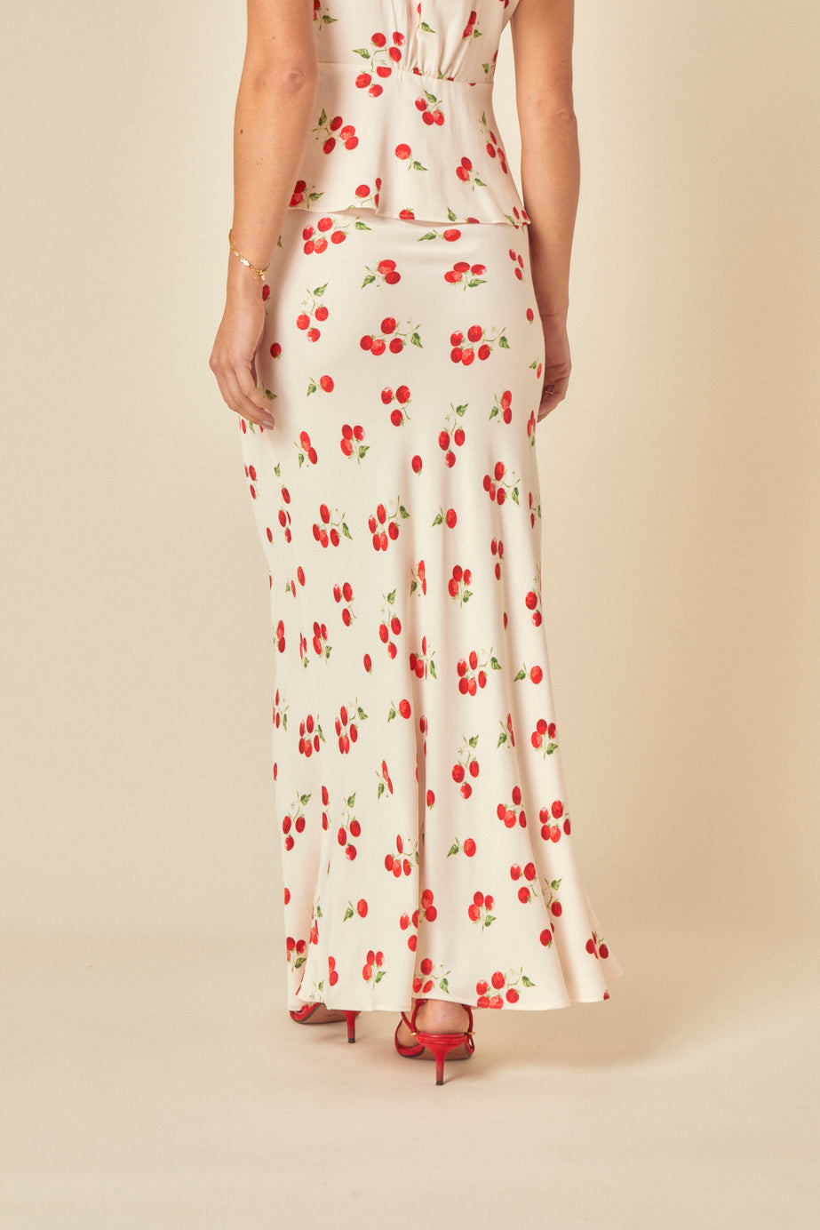White Tomato Print Maxi Skirt | Nobody's Child