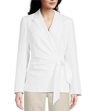 Martha Wrap Crepe Jacket | Dillard's