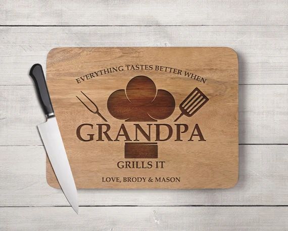 Grandpa Gift Grandpa Cutting Board Grilling Gifts Grandpa | Etsy | Etsy (US)