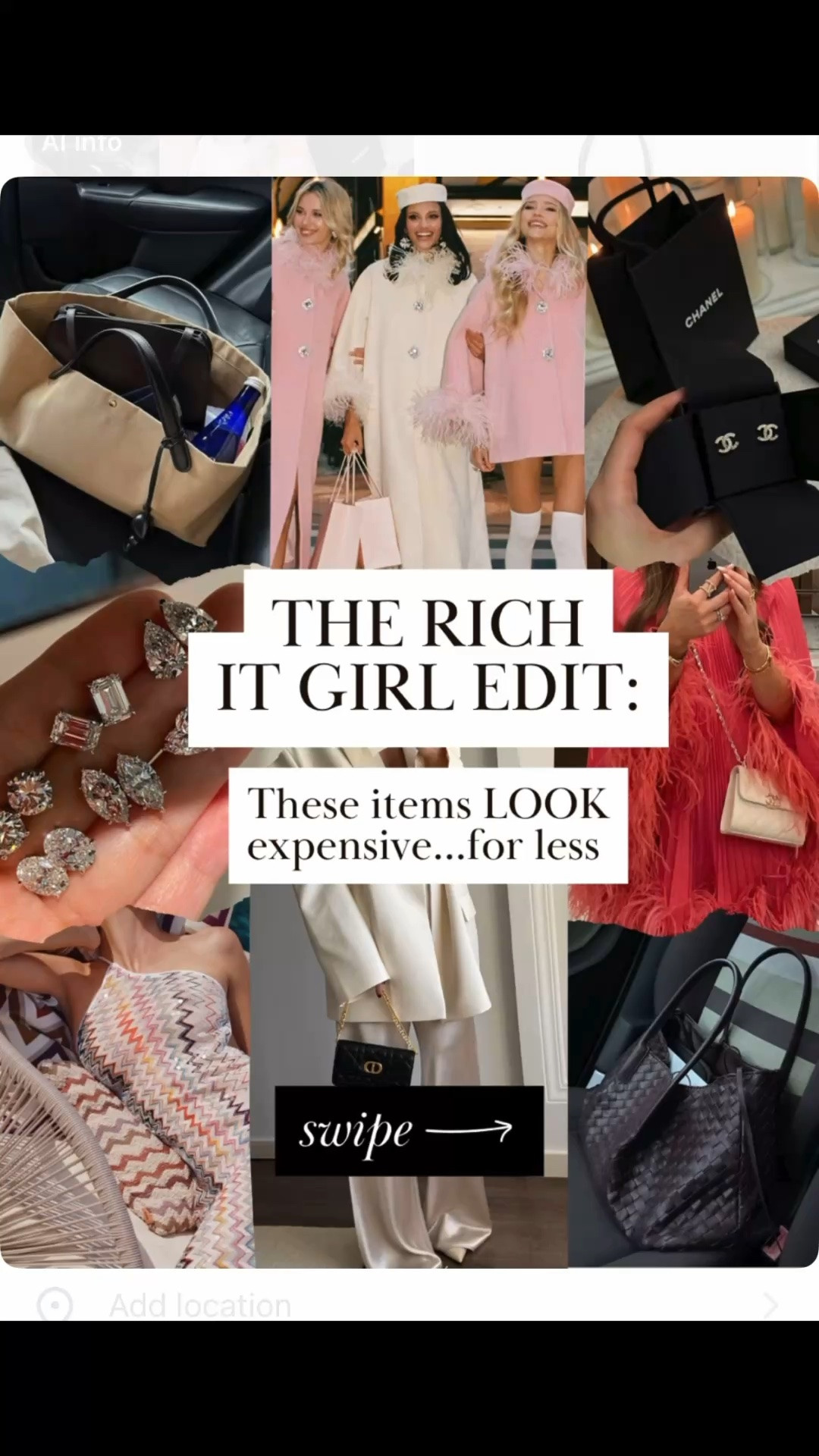 The Rich It Girl Edit: these items LOOK expensive for less!! Designer inspired finds and accessories