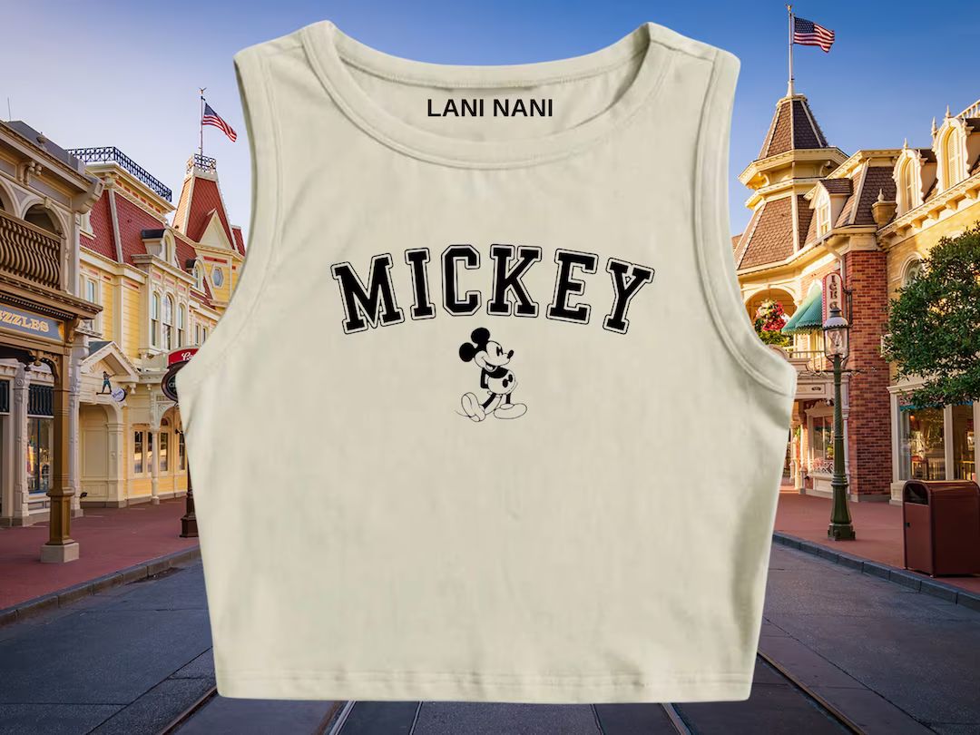 Mickey Crop Tank  Mickey Shirt  Disney Mickey Shirt  Disney - Etsy | Etsy (US)