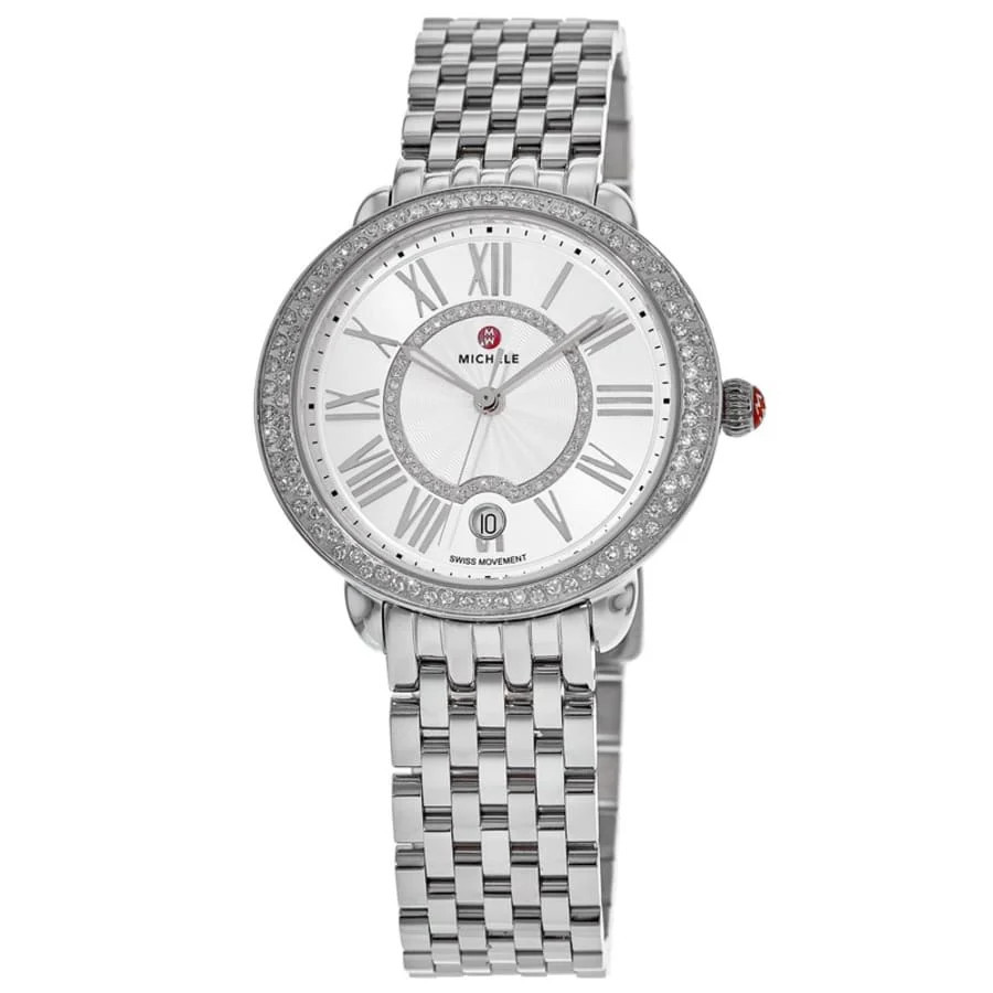 Michele Serein Mid Stainless Steel Diamond Women's Watch MWW21B000143 | Shop Simon
