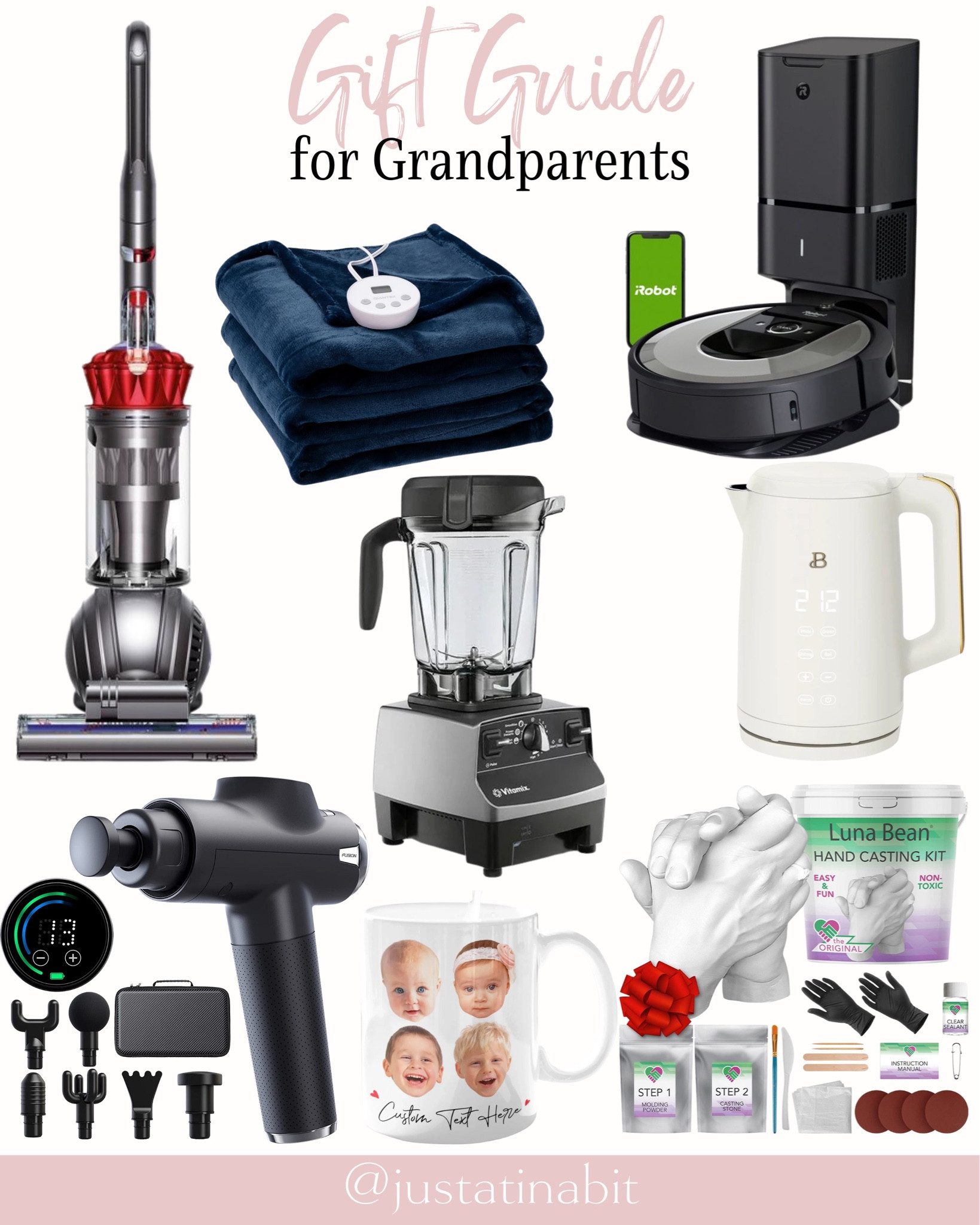 Gift Guide for Grandparents - Gifts for Parents - Roomba - Vacuum - Vitamix - Muscle Massage Gun - Hand Casting Kit - Custom Mug - Heated Blanket 

#LTKHoliday #LTKSeasonal #LTKGiftGuide
