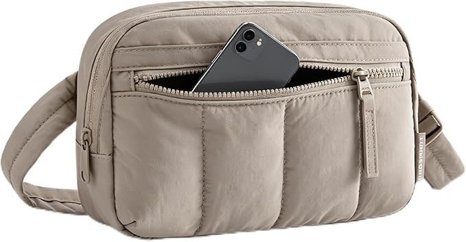 BAGSMART Fanny Packs for Women Cross Body, Quilted Puffy Belt Bag with Pockets, Fashion Waist Pac... | Amazon (US)