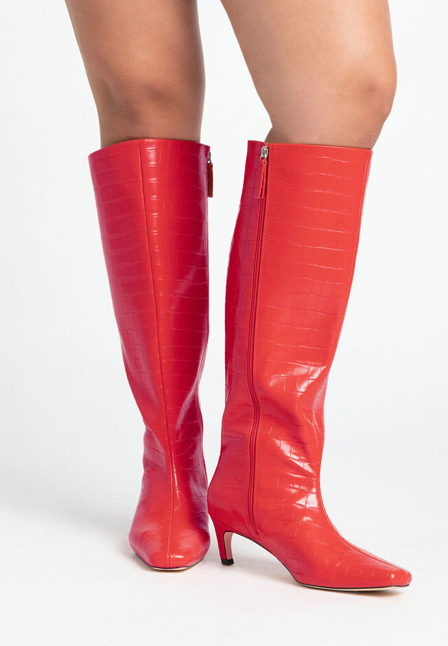 Straight Shaft Boot with Kitten Heel | Eloquii