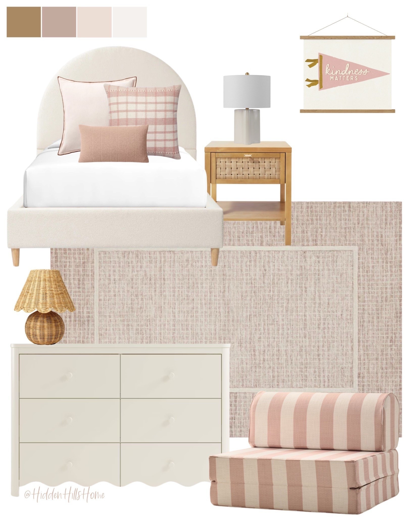 Girls room decor ideas, girls bedroom mood board, kids room design, pink and cream girls bedroom inspiration, cute girls room, affordable decor ideas #girl

#LTKHome #LTKKids #LTKSaleAlert