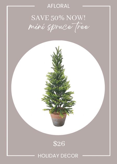 Save 50% now on this mini spruce tree from afloral! Holiday decor, Christmas decor, faux Christmas tree 

#LTKSeasonal #LTKHoliday #LTKhome