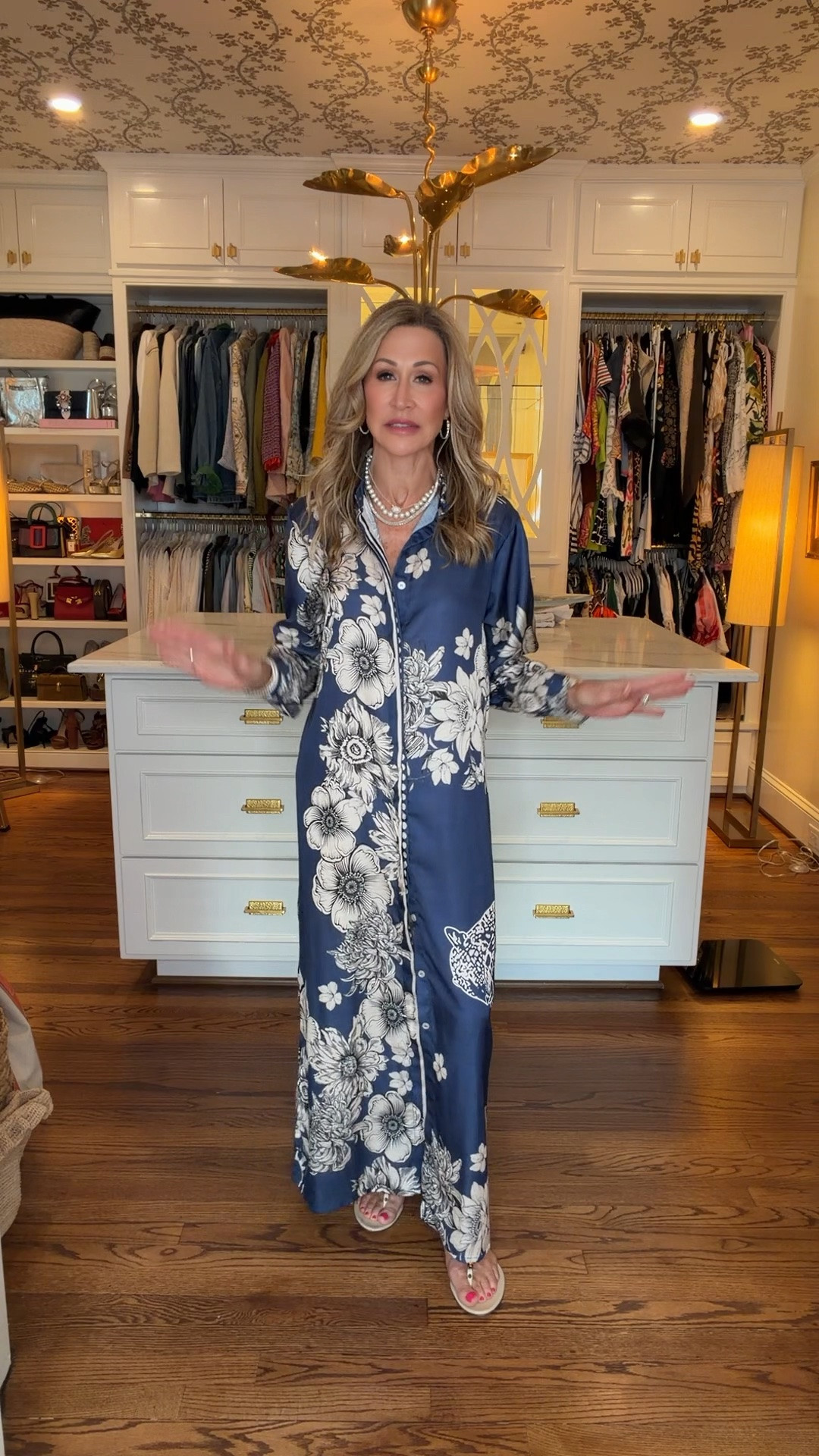Elegant and chic in a kaftan from Just Darviny paired with cream sandals!  I’m loving making this one and several other favorites!

#LTKgrwm #LTKSeasonal #LTKOver40