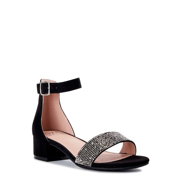 Madden NYC Girls Rhinestone Dress Shoes with Heel, Sizes 13-6 - Walmart.com | Walmart (US)