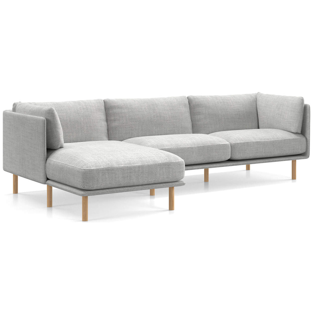 Wells 2-Piece Sectional Sofa with Chaise Lounge + Reviews | Crate & Barrel | Crate & Barrel
