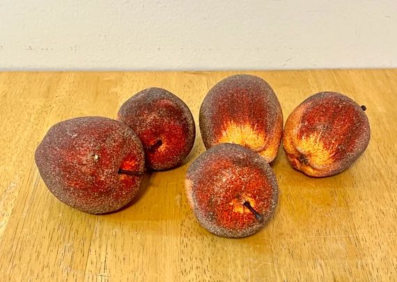 5 Vintage Faux Frosted/sugared Apples Holiday/kitchen Decor | Etsy | Etsy (US)