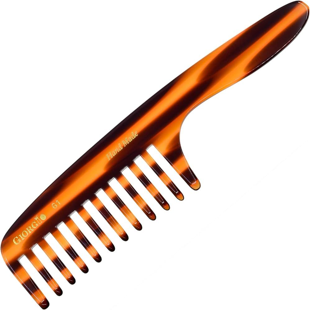 Giorgio G61 Extra Wide Tooth Detangler Comb, Large Tooth Comb with Wide Teeth for Long Thick, Wav... | Amazon (US)