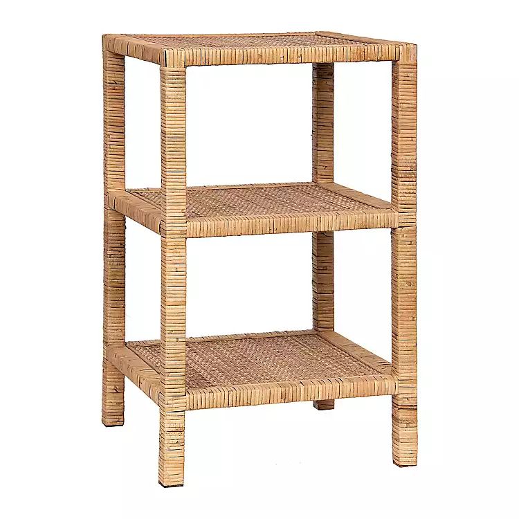 Rattan Accent Table with Shelf | Kirkland's Home