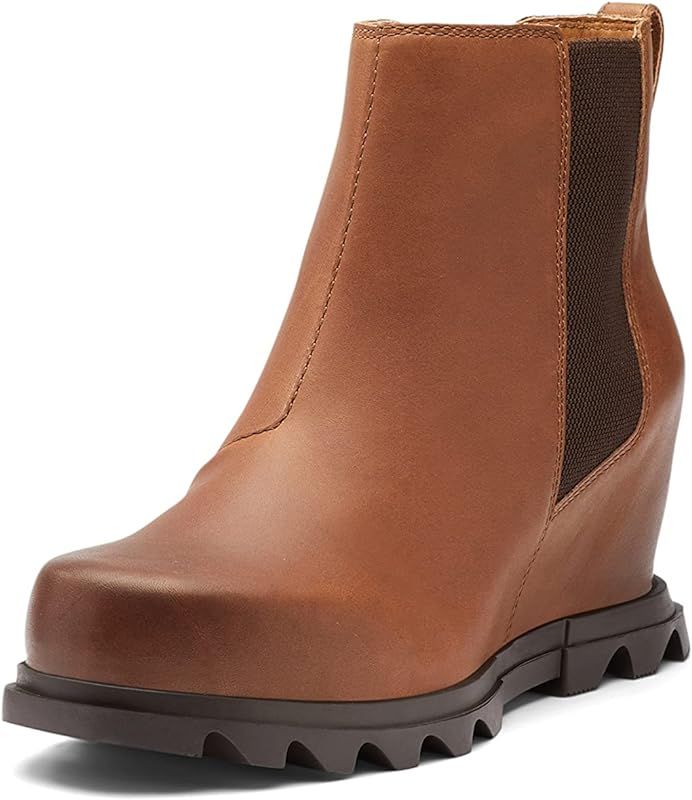 Sorel Women's Joan of Arctic Wedge III Chelsea Boot — Waterproof Leather Wedge Boots | Amazon (US)
