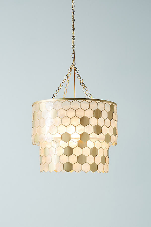 Honeycomb Chandelier By Anthropologie in Gold Size L | Anthropologie (US)