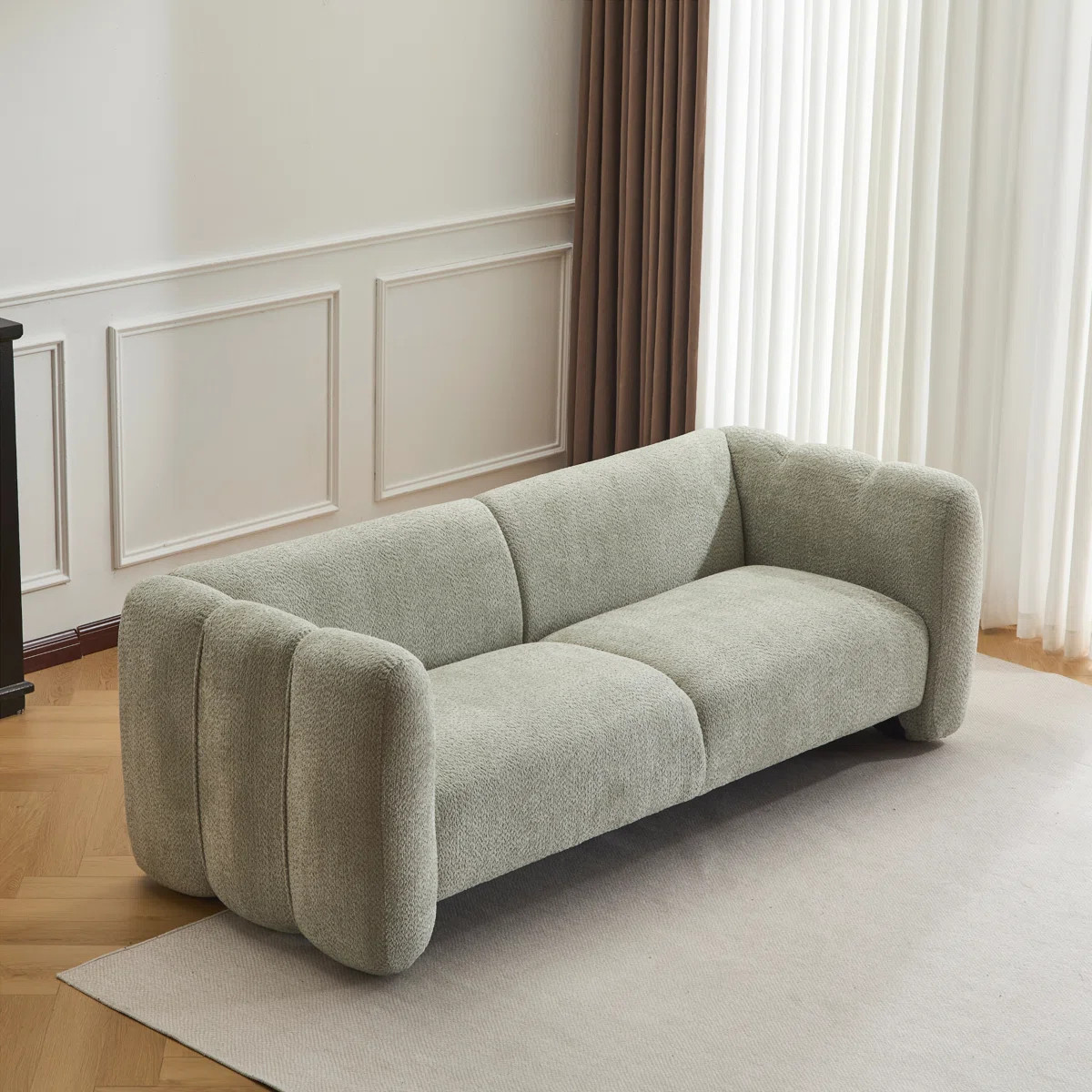 Keanu Boucle Upholstered 3-Seater Sofa | Wayfair North America