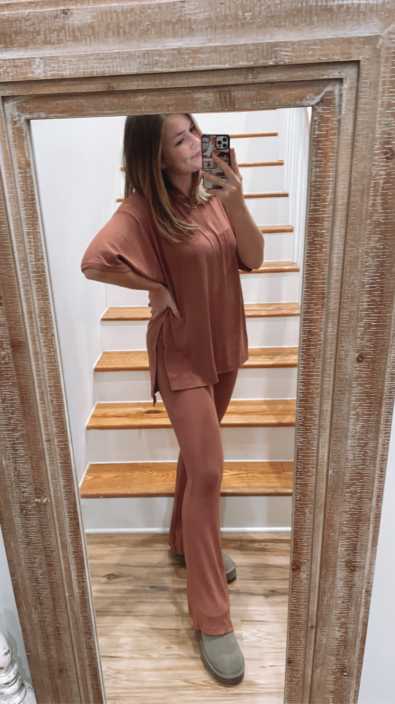 If you’re still looking for a Christmas gift idea… This set is IT! It is super stretchy and soft. I have three colors in the shorts sets but wanted a fall/winter option as well. It is TALL girl friendly. I’m 5’7 160 pounds wearing a medium. 

#LTKGiftGuide #LTKBump #LTKStyleTip
