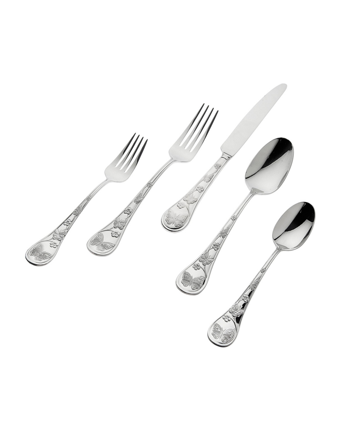 Godinger 18/10 Butterfly Sandblast 20-pc Flatware Set, Service for 4 - Silver | Macy's