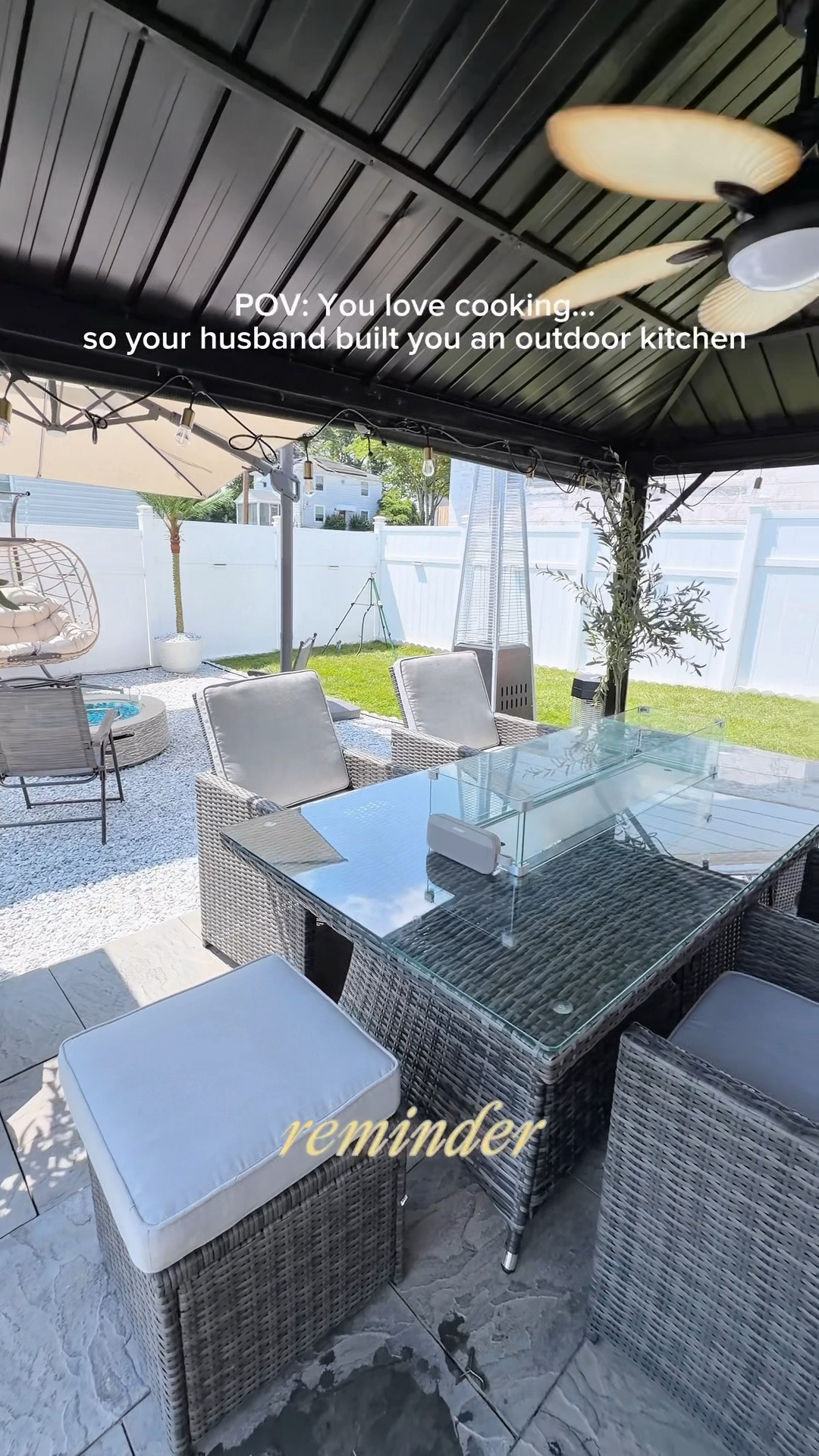 From dirt and construction to our dream outdoor kitchen. 🤍 A reminder that dreams really do come true when you keep praying, keep working, and refuse to give up. Every weekend, every project, and every step was worth it. Our favorite place to make memories together as a family. 🏡✨
.
.
.
#momlife #motivation #dreamsdocometrue #outdoors #homemaking

#LTKmomlife #LTKHome