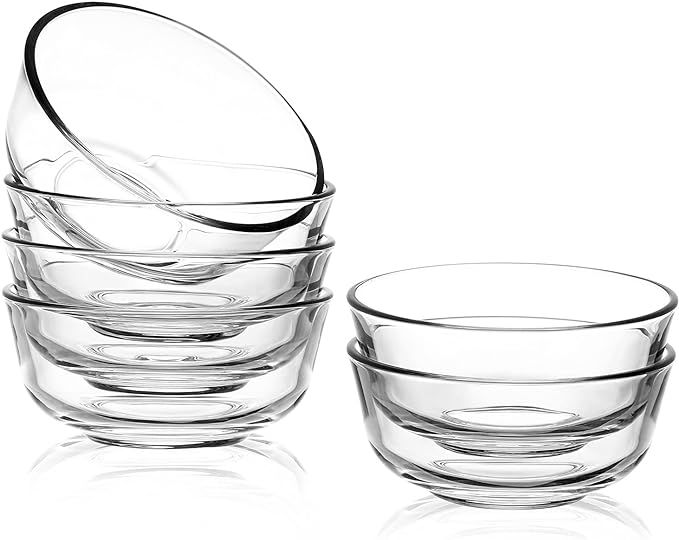 Sweejar 8 oz Glass Bowls Set(6 pack),Small Bowls for Kitchen,Dessert Bowls for Ice Cream,Snack Bo... | Amazon (US)