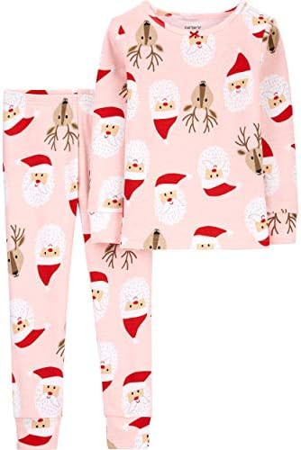 Carter's Little Girls' 2 Piece PJ Set (Toddler/Kid) (12 Months, Santa Reindeer) | Amazon (US)