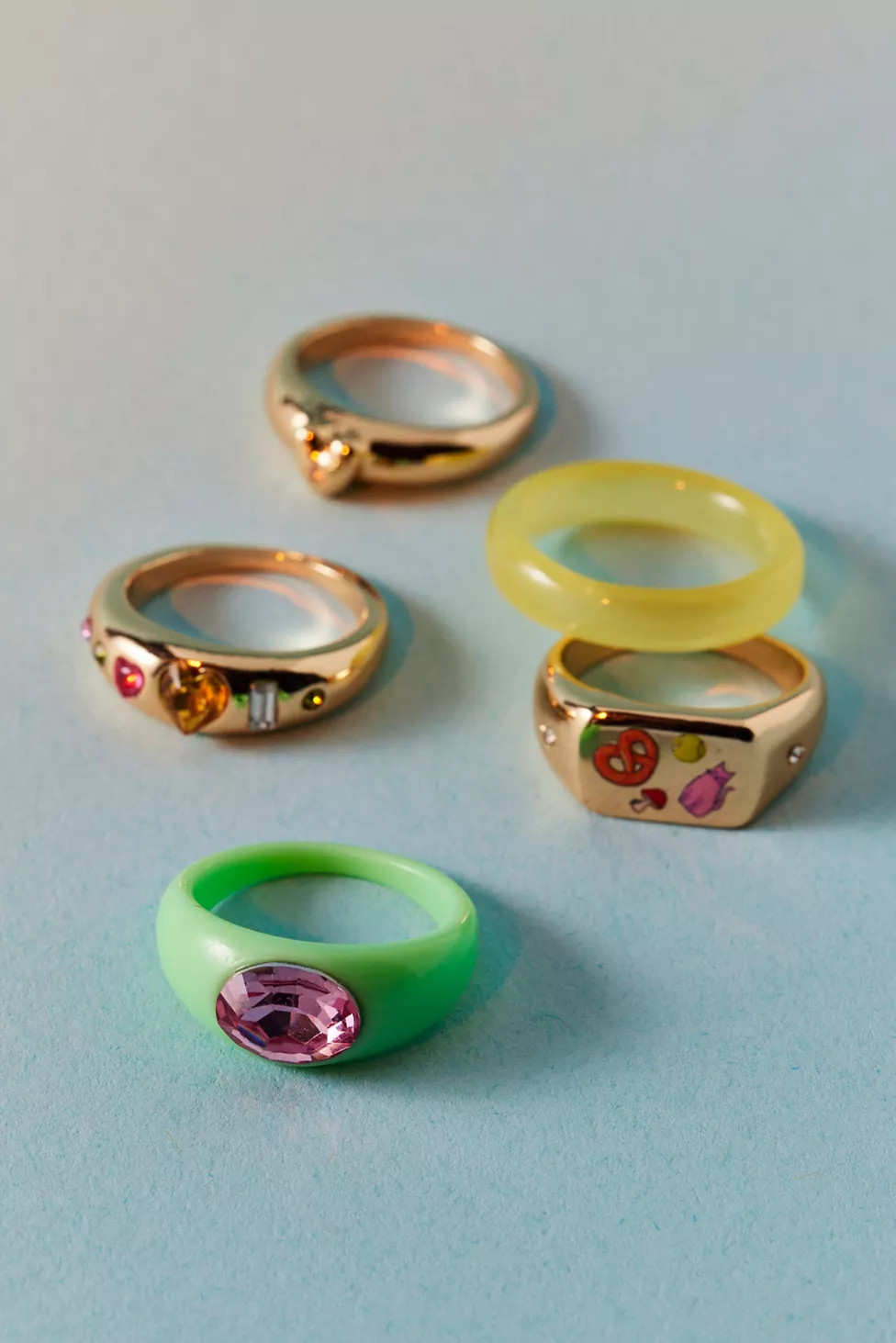 Mandy Mix & Match Rhinestone Ring Set | Urban Outfitters (US and RoW)