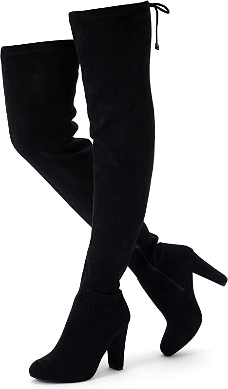 VEPOSE Women's 992 Over The Knee Boots Suede Long Thigh High Boot High Heel with Inner Zipper | Amazon (US)