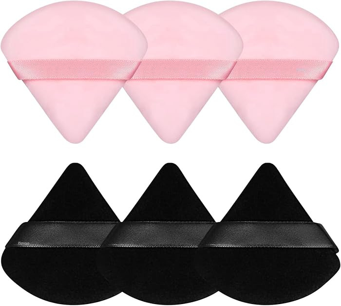 Pimoys 6 Pieces Powder Puff, Face Makeup Sponge Soft Velour Triangle Powder Puffs Beauty Sponge f... | Amazon (US)