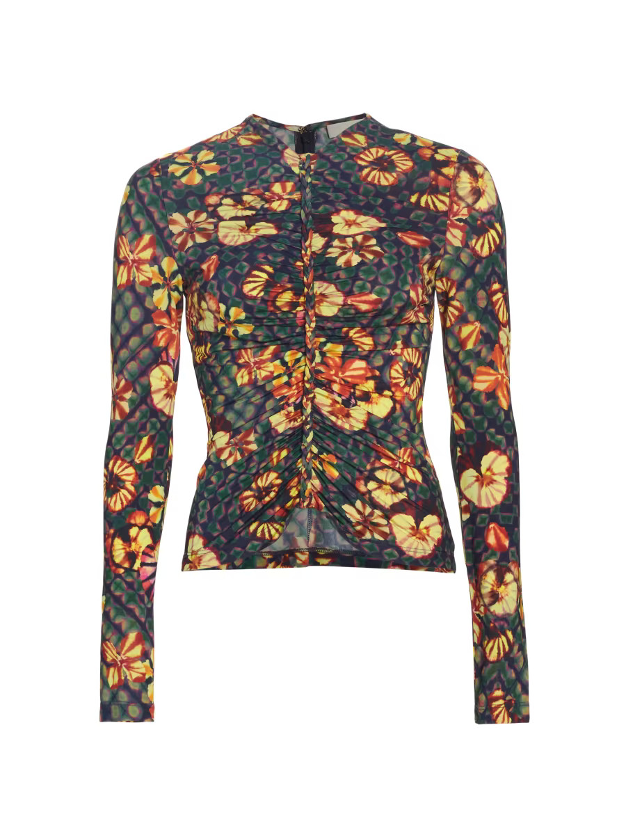 Ricci Long-Sleeve Floral Top | Saks Fifth Avenue