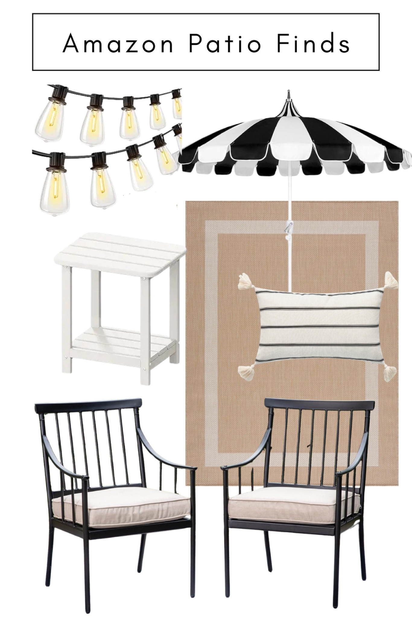 You can’t go wrong with simple and classic black and white patio decor! 

#LTKHome